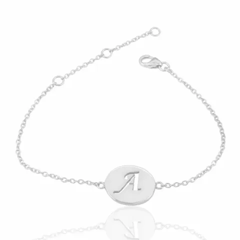 Kollektionsprov bokstav a armband i silver