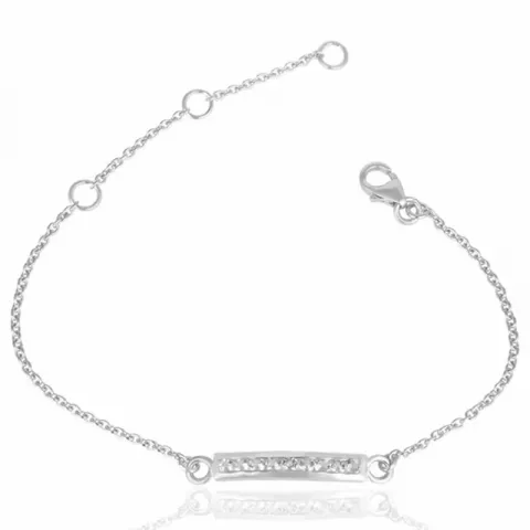 zirkon armband i silver med hängen i silver