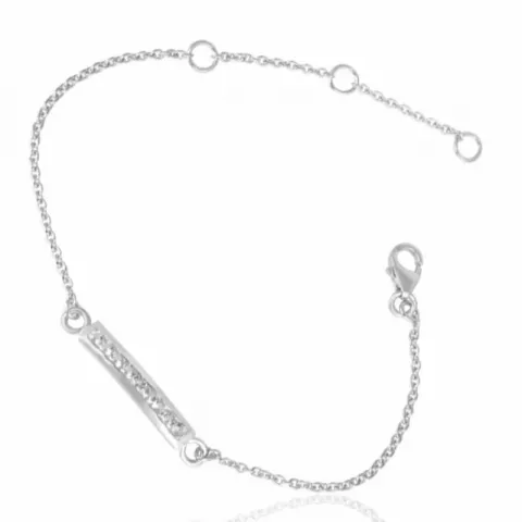 zirkon armband i silver med hängen i silver