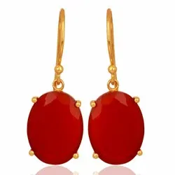 ovala örhängen i förgyllt silver