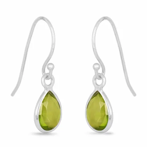 droppe peridot örhängen i silver