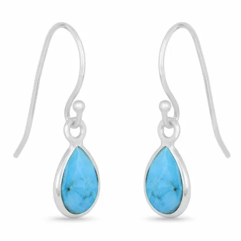 långa droppe örhängen i silver - Loom Stones