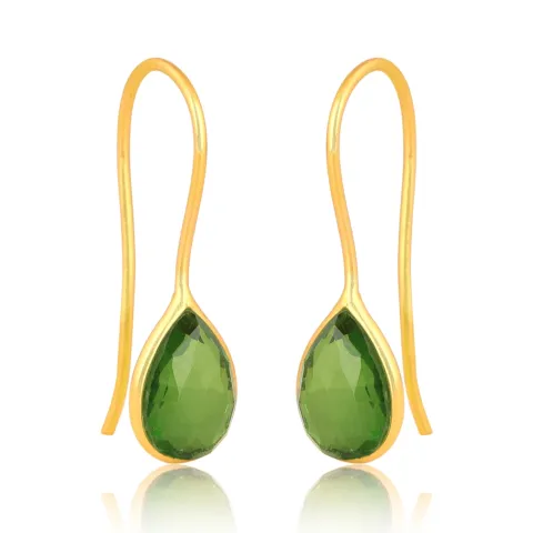 peridot örhängen i förgyllt silver - Loom Stones