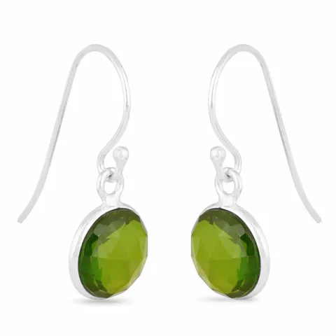 peridot örhängen i silver - Loom Stones