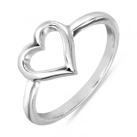 hjärtan ring i silver
