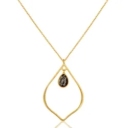 halsband i förgyllt silver med hängen i förgyllt silver