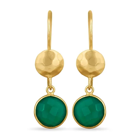 cirkel örhängen i förgyllt silver