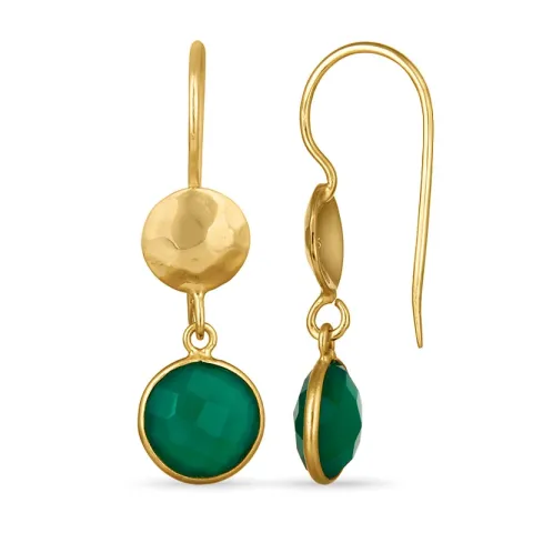 cirkel örhängen i förgyllt silver