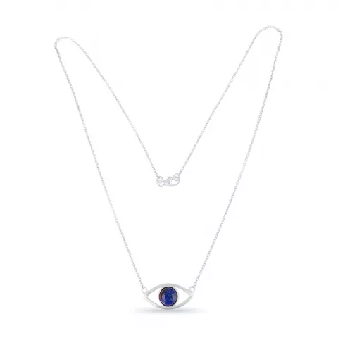 Evil eye lapis lazuli hängen med halskedja i silver med hängen i silver