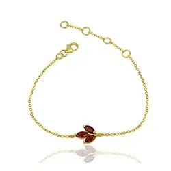 blad armband i förgyllt silver med hängen i förgyllt silver