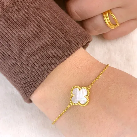 äkta armband i förgyllt silver med hängen i förgyllt silver