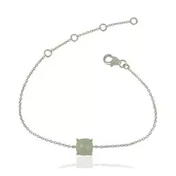 calcedonit armband i silver med hängen i silver