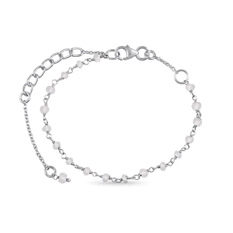 kristal armband i silver 15 cm plus 6 cm x 3,0 mm