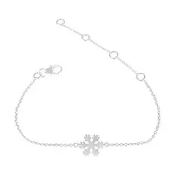 snöflinga armband i silver med hängen i silver