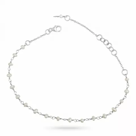 pärla armband i silver 18 cm plus 4 cm x 3,0 mm
