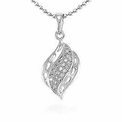 Zirkon hängen i silver