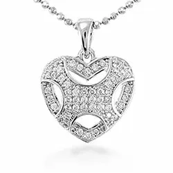 hjärta hängen i silver