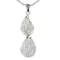 Zirkon hängen i silver