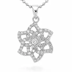 Elegant blommor hängen i silver