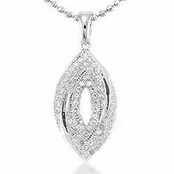 Zirkon hängen i silver