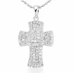 kors hängen i silver