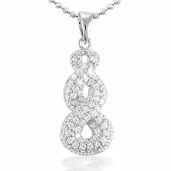 Zirkon hängen i silver