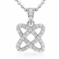 Zirkon hängen i silver