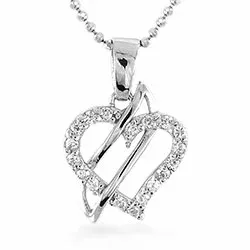 hjärta hängen i silver