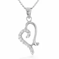 hjärta hängen i silver