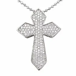 Kors hängen i silver