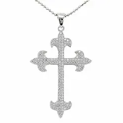kors hängen i silver