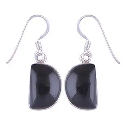 onyx örhängen i silver