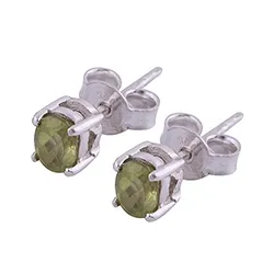 Peridot örhängestift i silver