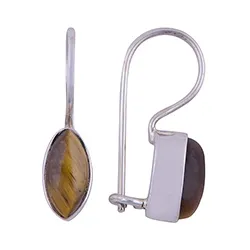 Bruna örhängen i silver