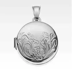 20 mm medaljong smycke i silver
