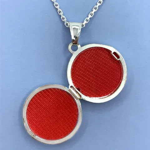 20 mm medaljong smycke i silver