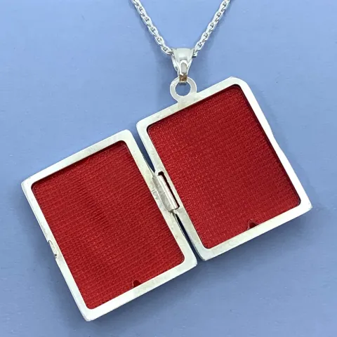 22 x 28 mm medaljong i silver