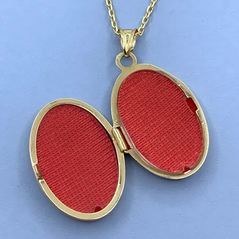 16 x 33 mm medaljong hängen i 14 karat guld