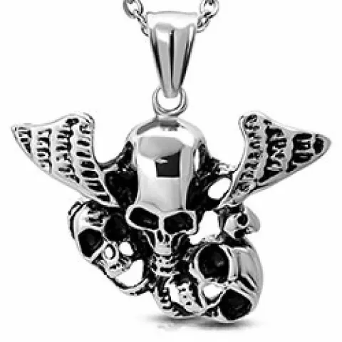 Skull vinge hängen i stål