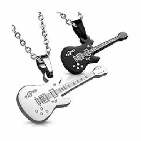 Dubbel guitarr hängen i stål och svart stål
