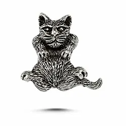 katter hängen i oxiderat sterlingsilver