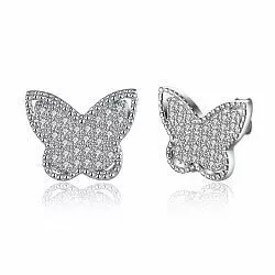 fjärilar örhängestift i silver