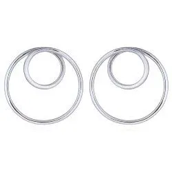 Rund örhängestift i silver