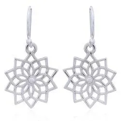 Blanka stjärna örhängen i silver