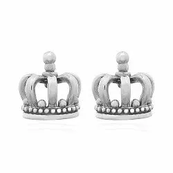 krona örhängestift i silver