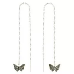 fjärilar ear lines i silver