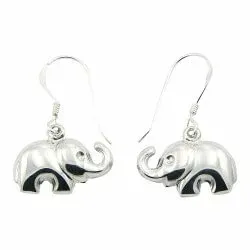 elefant örhängen i silver