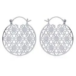 Mönstrad ear lines i silver