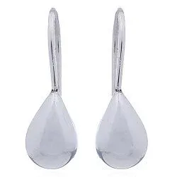 Droppformad örhängen i silver