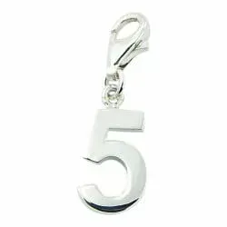 charm i silver siffran 5